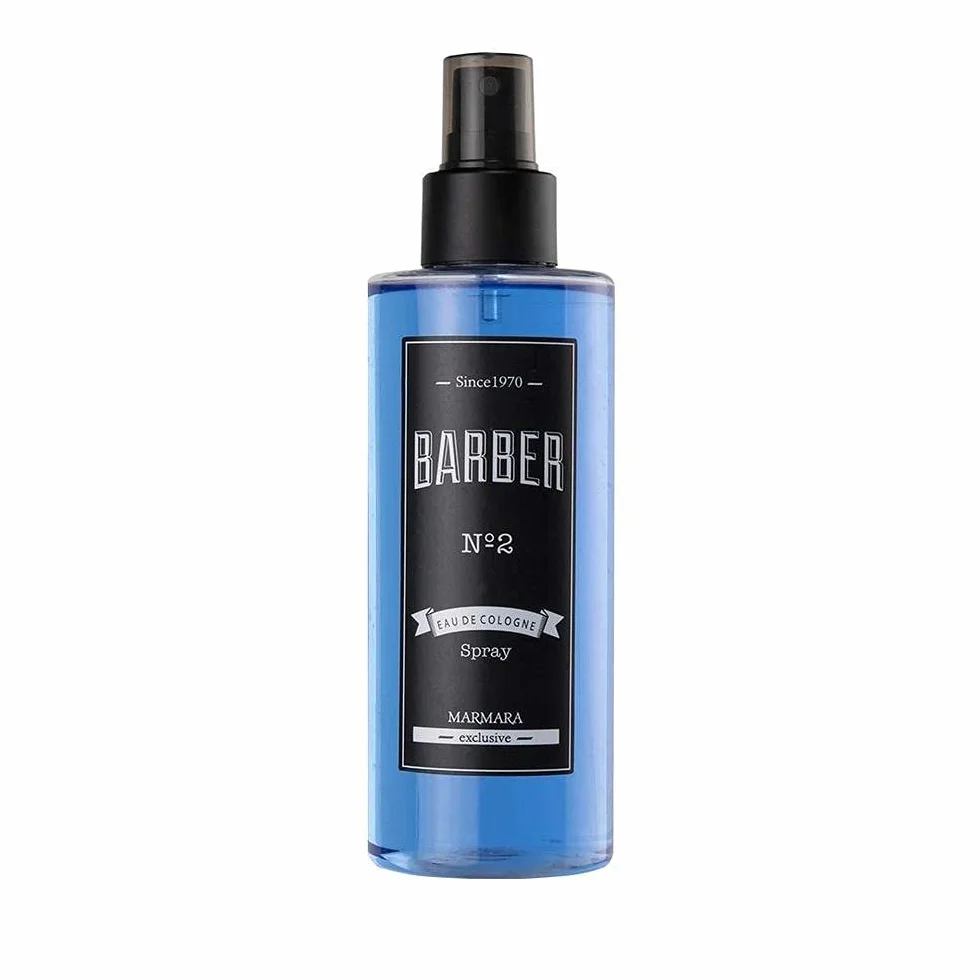 BARBER MARMARA No.2 Eau de Cologne spray dla mężczyzn (1 x 250 ml) After Shave Men – woda zapachowa – woda do golenia dla mężczyzn – odświeża – zapach męski – dezynfekuje 70° alkohol